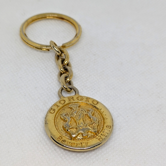 Giorgio Beverly Hills Accessories - Giorgio Beverly Hills Gold Tone Keychain Vintage as Is